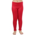 thumbnail image 2 of ToBeInStyle Girls' Nylon-Spandex Blend Full Length Leggings - Red - S/M, 2 of 4