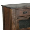 thumbnail image 3 of Flint Sideboard Buffet Console, 2 Doors, 3 Drawer, Shelf, Rustic Brown, 3 of 7