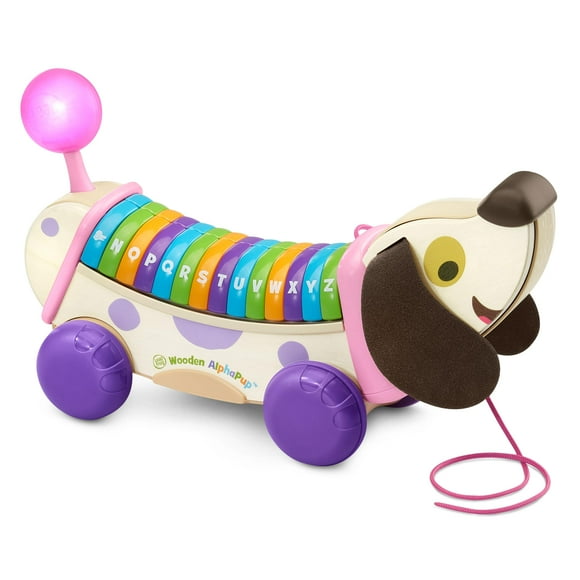 Toy LeapFrog Wooden AlphaPup morado con sonido durante más de 12 meses