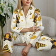 thumbnail image 6 of Sikiie Beekeeper Gnome Holding A Glass Women's Long-Sleeve Shirt and Full-Length Bottom Pajama Set (s-xxl)-Medium, 6 of 7