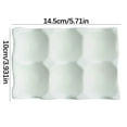 thumbnail image 3 of JingChun Ceramic Egg Holder 6 Cups Egg Tray Porcelain Fresh Egg Holder for Fridge Countertop Kitchen Storage, 3 of 4