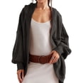 thumbnail image 3 of Women'S Casual Retro Cardigan Long Sleeve Fall Spring Jackets with Pockets Black S, 3 of 9