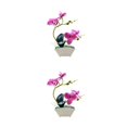 thumbnail image 3 of Orquídeas artificiales Bewildely 2Conjunto Púrpura, 3 of 6