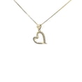 thumbnail image 3 of 10K Solid Yellow Gold Cz Heart Pendant Charm with Box Chain, 3 of 3