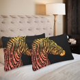 thumbnail image 2 of MKHERT Animal Zebra Pillowcase Pillow Protector Cushion Cover 20x30 inch,Set of 2, 2 of 3