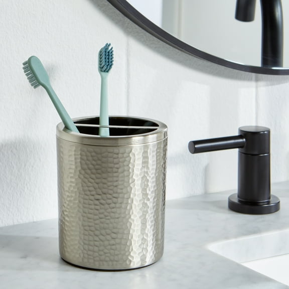 Better Homes & Gardens Hammered Finish Stainless Toothbrush Holder