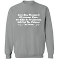 thumbnail image 2 of OXI Crewneck Sweatshirt - Innocent Plants Are Killed,Basic Casual Sweatshirts for Men's and Women Fleece Sweatshirt Long Sleeve- Sport Grey 3X-Large, 2 of 2