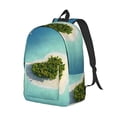 thumbnail image 2 of Daiia Paradise Island Vintage Canvas Backpack for Men and Women ,Hiking Backpack,Travel Laptop Bag for School,Large Capacity Backpack, 2 of 8