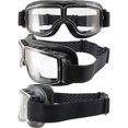 thumbnail image 4 of 2 Pair Birdz Condor Black Sport Padded Motorcycle Riding Goggle 1 with Clear Lens and 1 with Smoke Lens, 4 of 6