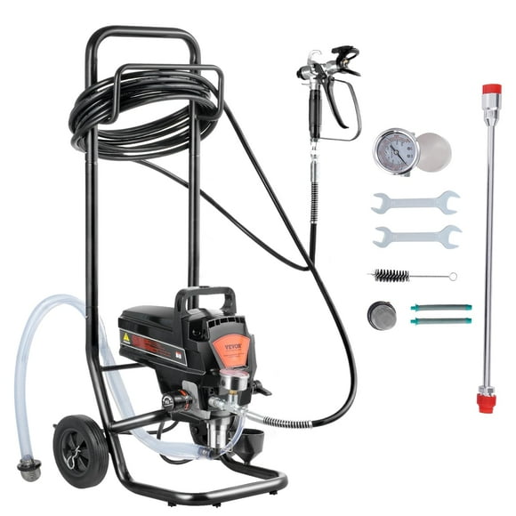 Pulverizador de pintura VEVOR Stand Airless 950 W 3000 PSI con carro 2.0 LPM