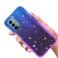 thumbnail image 4 of OnePlus Nord N200 5G Case With Built-in Screen Protector, Rosebono Hybrid Glitter Sparkle Transparent Colorful Gradient TPU Cover Case For OnePlus Nord N200 5G (Blue/Purple), 4 of 5