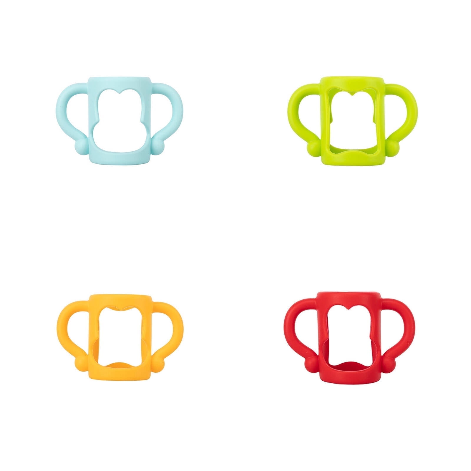 ACDANC 4-Pack Universal Silicone Baby Bottle Handles, Cute Koala Milk Bottle Grips, Baby Feeding Accessories, Blue