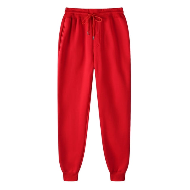 HBFAGFB Pantalon Décontracté pour Hommes Léger Confortable avec Poches Rouge Taille TTG