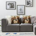thumbnail image 3 of Nawypu Couple Horse Throw Pillow Covers  Cozy Soft Pillowcase Square Cushion Case for Home Sofa Bedroom Car Decoration 2pcs, 3 of 6