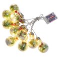 thumbnail image 3 of WILLED 13FT Christmas Snow Globe String Lights, 10 LED Bulb Fairy Lights with Green Pine Berry Snowflake, Battery Operated Hanging Xmas Tree Lights Indoor Outdoor for Home Garden Patio Wedding Party, 3 of 9