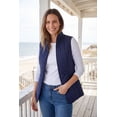 thumbnail image 2 of Woman Within Plus Size Zip-Front Quilted Vest Long Lightweight Gilet, 2 of 6