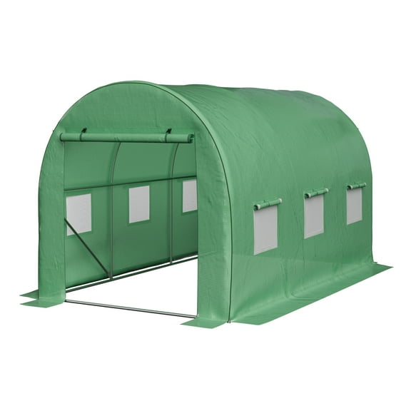 Home-Complete 9.5ft x 6.5ft x 6.2ft Walk In Greenhouse with Windows