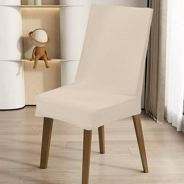 Feltree Solid Color Brushed High Elastic Chair Cover - Soft, Waterproof & Dirt-Resistant Slipcover for Dining Chairs, Universal Fit 16-24 Inch, Machine Washable