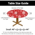 thumbnail image 3 of Elastic Round Fitted Tablecloth, Fit Christmas Snowflakes Design, Stretchable Polyester Fabric for Kitchen, Dining Party Decor, 40"- 44" Table Cover (Small), 3 of 4