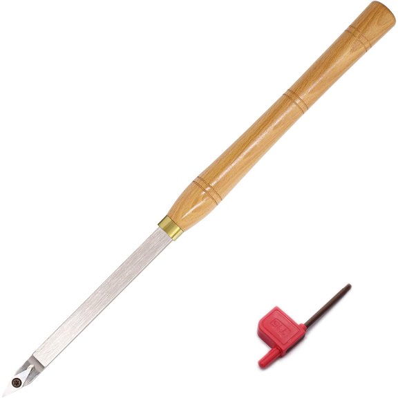 Wood Turning Tools Radius Detailer Carbide Tipped Lathe Chisel Tool Bar with Ci4 Diamond Carbide Insert for Wood Hobbyist or DIY or Carpenter