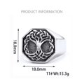 thumbnail image 4 of Vintage Viking Tree Of Life Ring For Men Nordic Mythology 14K Yellow Gold  Yggdrasils Ring Fashion Amulet Viking Jewelry Gift, 4 of 7