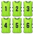 thumbnail image 1 of Chaleco 6PCS Kid's Football Pinnies Jerseys de fútbol de secado rápido Deportes juveniles Scrimmage Tomshoo Chaleco, 1 of 7
