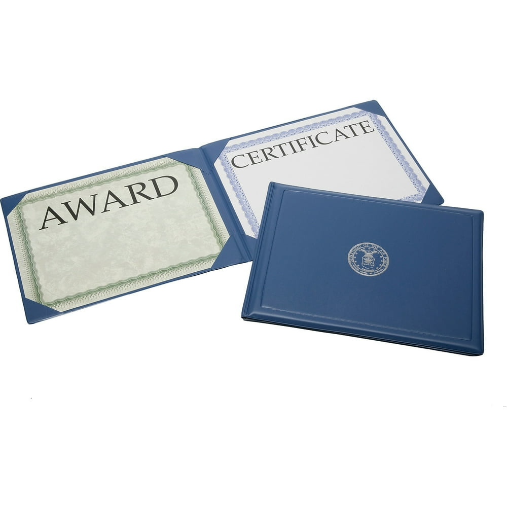 SKILCRAFT Award Certificate Binder With Gold Navy Seal