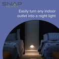 thumbnail image 2 of 1 Pack - SnapPower GuideLight 2 for Outlets [for Standard Decor, Not GFCI outlets] - Night Light - Electrical Outlet Wall Plate with LED Night Lights - Automatic On/Off Sensor - (Décor, Black), 2 of 6