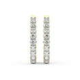 thumbnail image 3 of Boucle d'Oreille Créole en Diamant de Laboratoire / Boucles d'Oreilles Créoles Isla de Forme Ronde Certifiées IGI de 6 Carats / Or Jaune 14K / Monture à Griffes Qualité FG-VS1-VS2 / Friendly Diamonds, 3 of 5