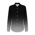 thumbnail image 4 of Button Down Shirts for Women, Comdrip Women's Gradient Printed Shirt Lapel Button Shirt Dress Shirts for Women Black 5XL, 4 of 5