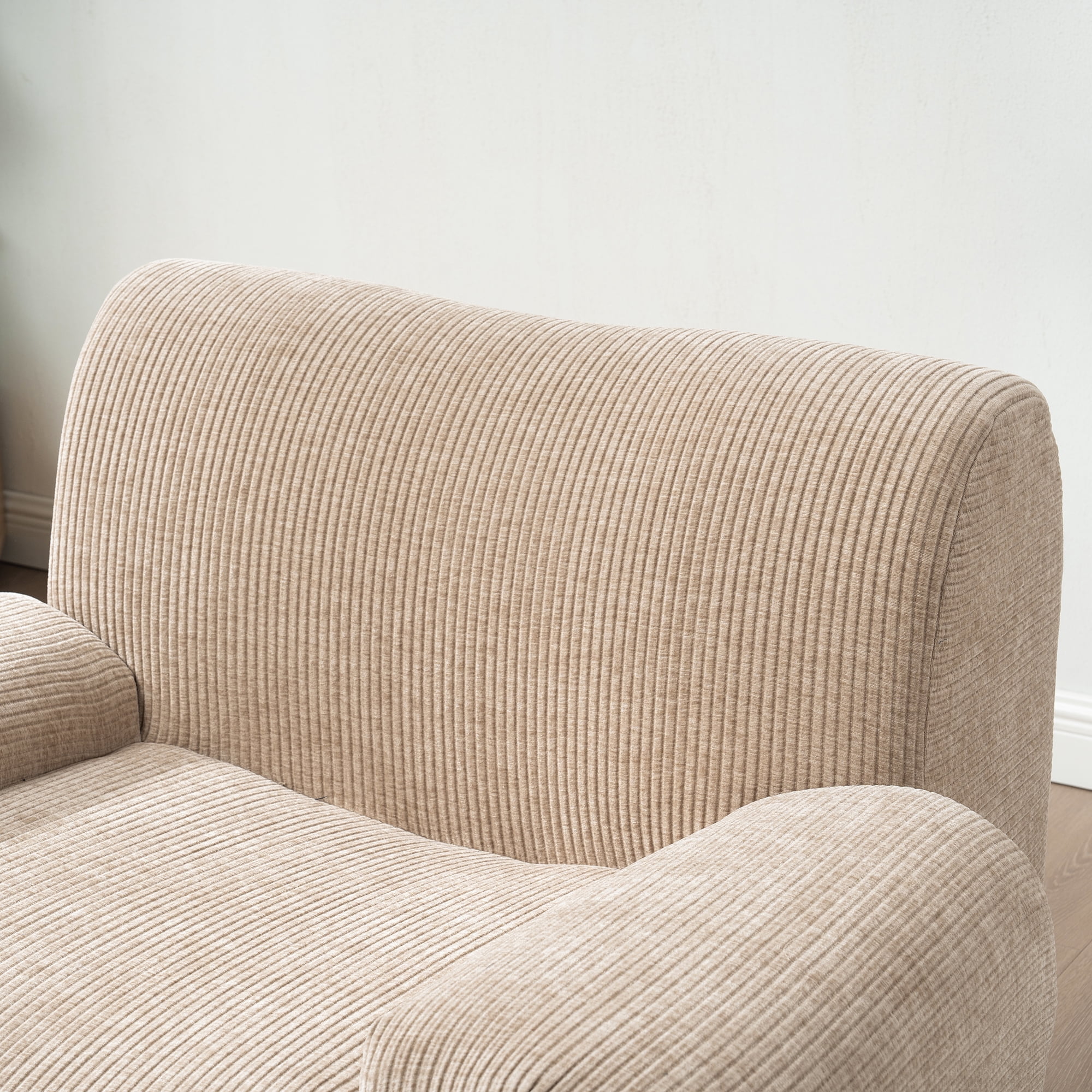 42"W Modern Oversized Accent Chair,Upholstered Boneless Single Sofa Chair,Chenille Armchair Reading Lounge Chair for Living Room,Bedroom,Apartment,taupe