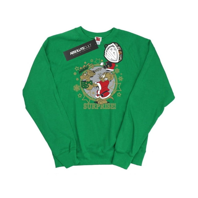 Tom And Jerry Womens Christmas Surprise Sweatshirt