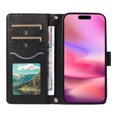 thumbnail image 6 of Allytechgroup iPhone 16 Plus Case Wallet, Premium PU Leather Cards Slots Hand Wrist Shoulder Strap Flip Cover Stand Protective Phone Case for Apple iPhone 16 Plus, Black, 6 of 7
