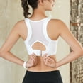 thumbnail image 7 of Women's Sports Yoga Bra High Impact Support Workout RunningTank Cropped Bra No Underwire full Coverage Padded with Removable Cups Back Medium Support Mesh Back Bra White, 7 of 7