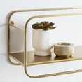 thumbnail image 2 of Kate and Laurel Emerline Modern Glam Wall Shelf Set, Set of 2, Gold, Living Room Wall Shelves, 2 of 8