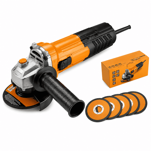 COOFIX Esmeriladora Angular CF-AG012 750W 115mm 11000 RPM 110V Incluye 5 Discos de Corte