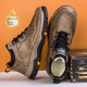 thumbnail image 3 of Zapatos de hombre de otoño e invierno, zapatos casuales cálidos de cuero, zapatos casuales opcionales con forro polar de caña alta, zapatos de moda para herramientas para hombres, 3 of 6