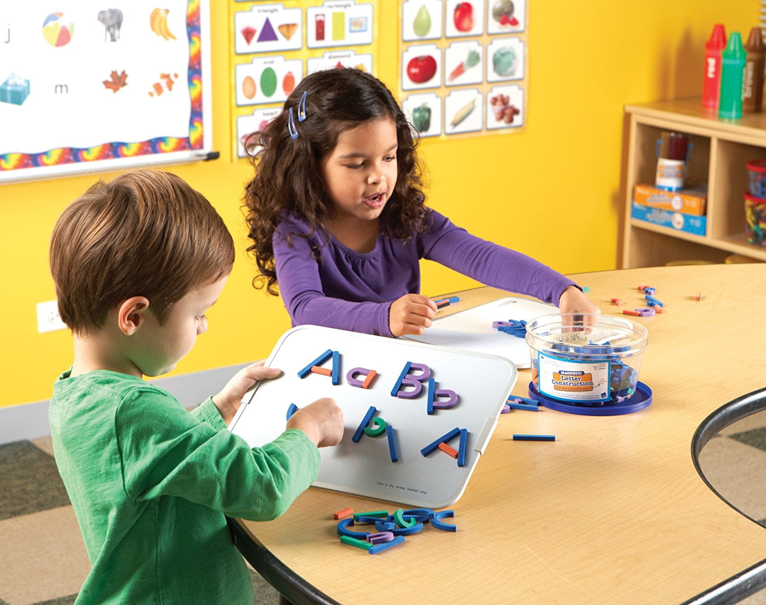 Learning Resources Magnetic Letter Construction, ABCs and Letters Toys, Ages 4+