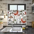 thumbnail image 7 of Mushroom Kitchen Curtains 2 Panels UV Protected Tier Curtains, Half Window Curtains Kitchen Tiers for Guest Room Bathroom Sink Laundry Room Basement,36 x 27 Inch, 7 of 7
