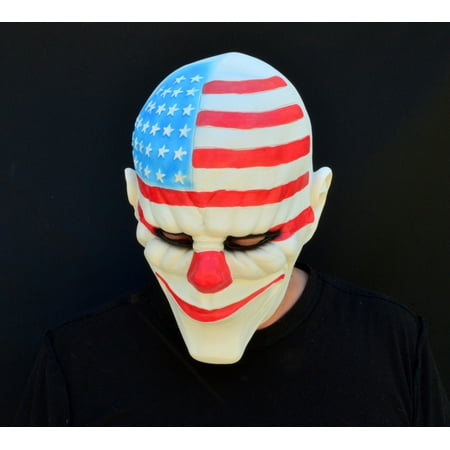 Creepy Evil Scary Halloween Clown Mask American Flag Uncle Sam Purge CLOWN