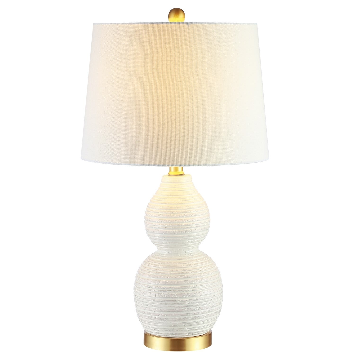 SAFAVIEH Darsa 25.5 in. H Gourd Table Lamp, White