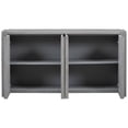 thumbnail image 4 of TUANLUO Storage Cabinet with 4 Doors, Accent Cabinet, Vintage Buffet Sideboard with Adjustable Shelves, Wood Storage Cabinet Furniture for Kitchen Dining Room Living Room, 60"L x 16"W x 32"H, Gray, 4 of 10