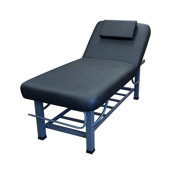 TOA 4-Legs Metal Framed Facial Stationary or Portable Massage Table Bed w/Tray Rack