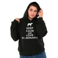 thumbnail image 3 of Keep Calm Love St Bernards Dog Joke Hoodie Sweatshirt Women Men Brisco Brands S, 3 of 6