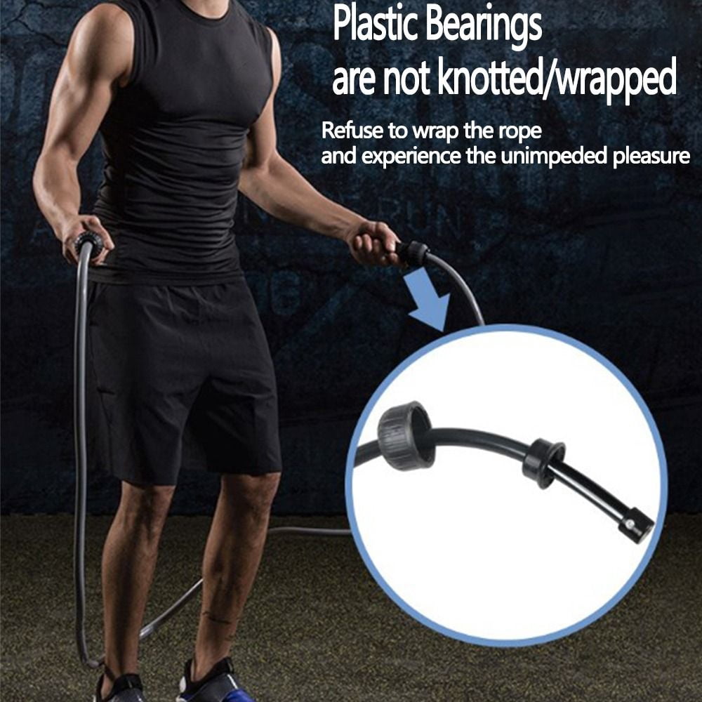 Adjustable Weighted Jump Rope Heavy Skipping Rope Foam Handle Durable Fitness Training Rope for Men Women Workout