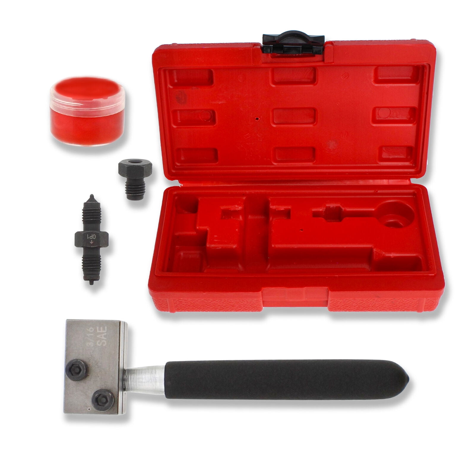 Handheld Double Flaring Tool 3/16in Brake Line Flaring Tool Kit with Handle