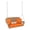 Orange, variant on Pemberley Row Resin Wicker Honey Porch Swing Rectangular Durable 51.5" Assembled