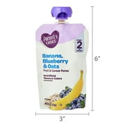 Parents Choice Stage 2, Banana Blueberry Oats, 4 oz Pouch