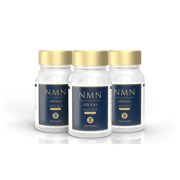 Supplément de NMN 18000 Amplificateur de NAD+ Nicotinamide Mononucléotide Pureté 99,5 % x 3 Bouteilles