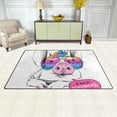 thumbnail image 3 of Dreamtimes Lightweight Soft Area Rugs 31x20 Inch, Pig Unicorn Floor Mat Doormat for for Rooms Entrance Hardwood Floor Living Room 2'7" x 1'8"） Nursery Rugs, 3 of 6